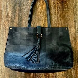 Ulta faux leather bag navy blue